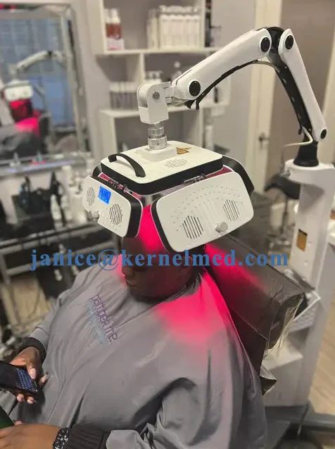 High-Density 424 Medical CE Best LLLT Devices for Hair Loss Kernel KN-8000A Low Level Laser for Alopecia Areata  LLLT System