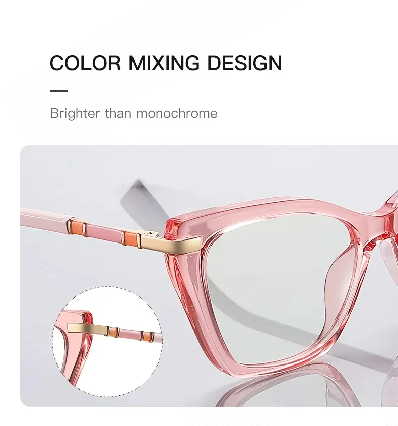 Latest Design Eyewear 2024 Optical Frames Tr90 Stock Optical Frames