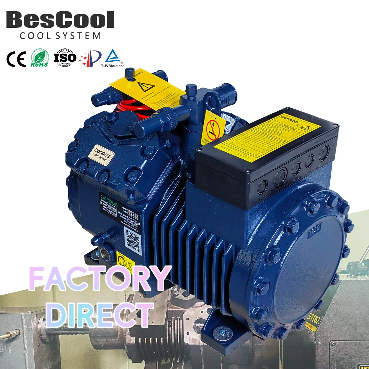 Компрессор Donpos R404 R22 25 л.с. 2-ступенчатый полугерметичный поршневой охладитель компрессор новое состояние для завода-изго