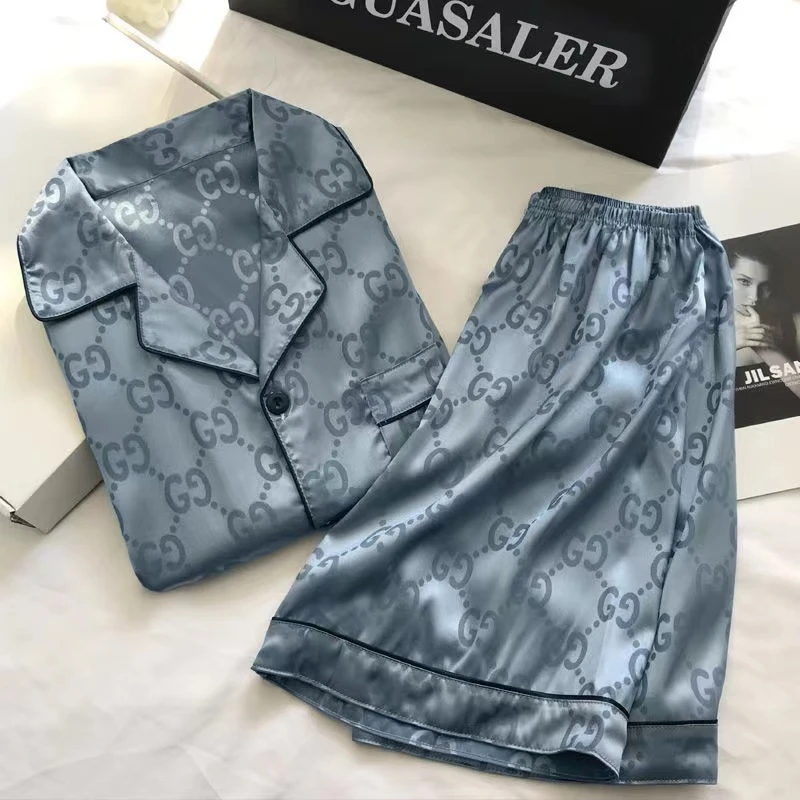 2024 New Pajamas Satin Girls Sleepwear Nightgown Pijamas Mujer Nightshirt Ladies Nightgowns Nighty Silk Pj Sets For Women