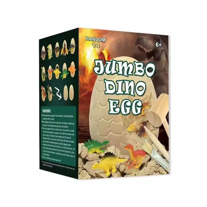 Jinming Kids Educational Gift Giant Dino Egg Digging Set Toy Mini Dinosaur Fossil Digging Kit Toys
