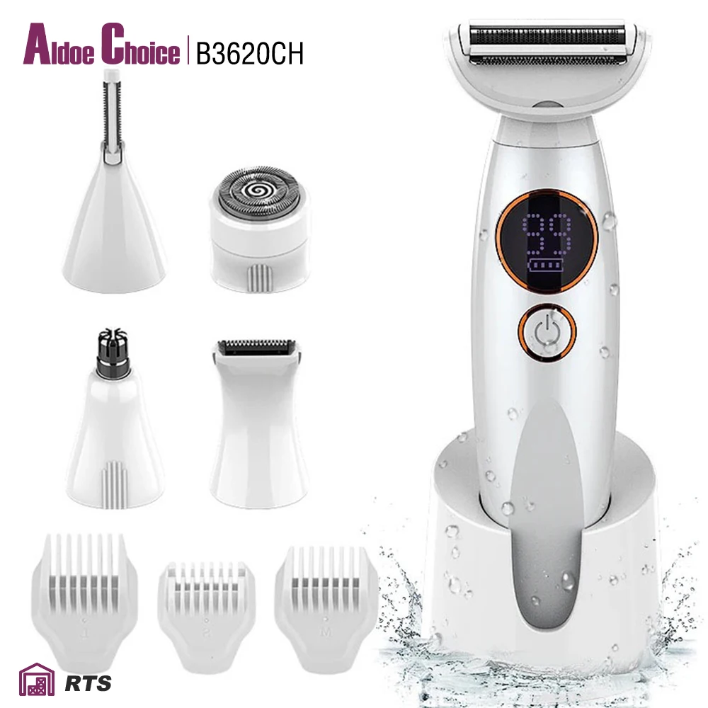 5 в 1 Женская бритва для волос женский эпилятор моющийся триммер перезаряжаемая электрическая ног