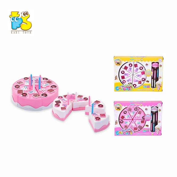 Горячая продажа Пластиковые еда девушка ролевые игры десерт игрушки играть день рождения торт набор