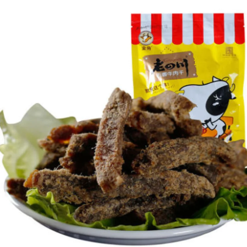Hot Sale Custom Packaging Bag Lao Sichuan Five Flavor 208G Original Beef Jerky