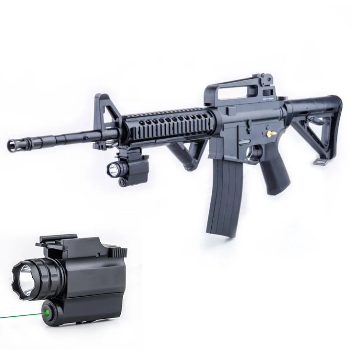 Weapon Pistol Torches Rail Mount Quick Release Rechargeable Waterproof LED Hunting Tactical Gun Green Red Laser Flashlight