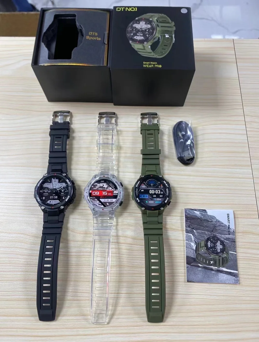 DT5 Sport Smartwatch IP67 Waterproof Wallpaper Heart Rate Blood Oxygen for Men Women Wear Pro Outdoor GPS  DT NO.1 Smartwatch