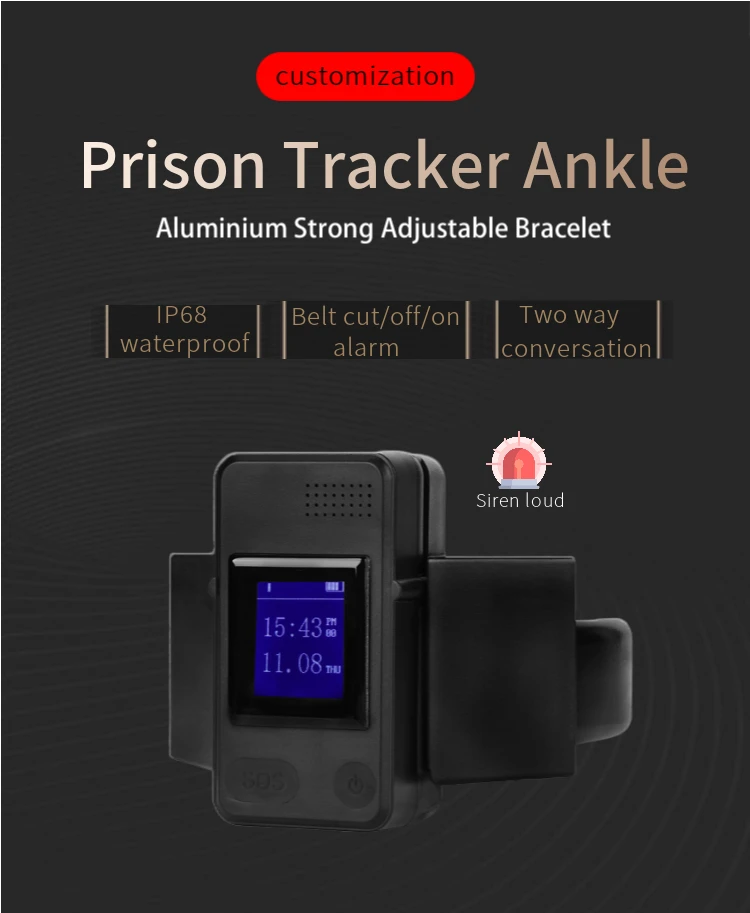Prisoner Electronic Monitoring Device GPS WIFI Real-time Tracker 4G Prison Tracker Ankle Provide Platform
