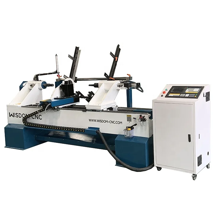 Professional quality cast iron wood lathe for table legs making turning and milling