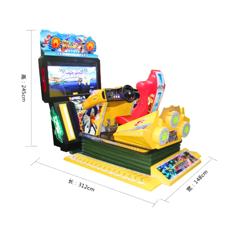 Threeplus 55 inch dynamic seat coin operated simulator arcade 3d video car racing game machine