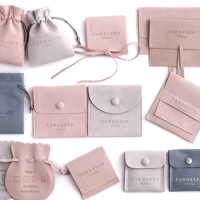 2022 Fashion Paper Jewelry Box With Pouch And Card Small Jewelry Bags With Logo