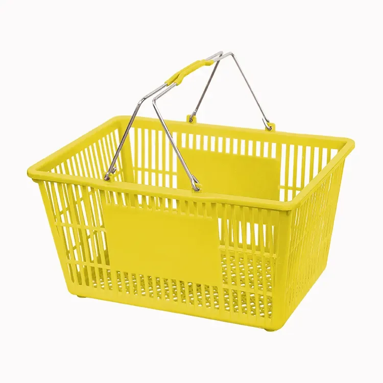 Supermarket Retail Grocery Convenience Store High Standard Shopping Small Plastic Baskets With Handles