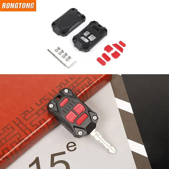 New Auto Accessories ABS Red Car Remote Key Cover Trim for Jeep JK 2007-2017