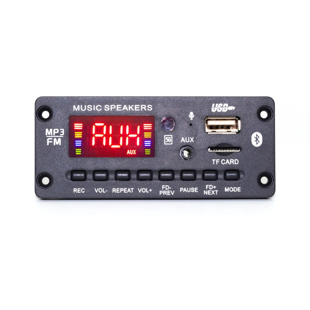 Car audio Blue tooth 5.0 FM USB MP3 module Decoder Board with Amplifier 2*25W