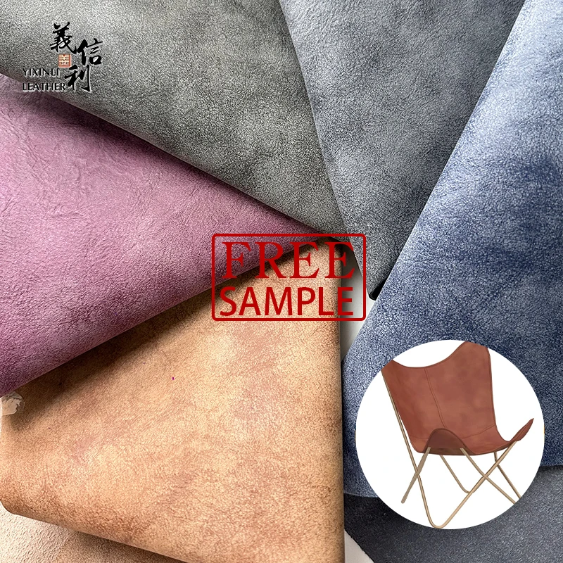 Low MOQ Free Sample: Synthetic PU/PVC Microfiber Glitter Faux Leather Roll - Full Grain Bonded Print for Furniture & Bags
