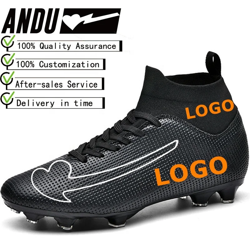 Size 35-46 High Quality 2023 Football Shoes for Men Drop Shipping FG Cleats Black Soccer Shoes Custom Chaussures de football