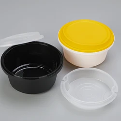 1000ml 32oz Custom LOGO available plastic bowl with inviolable closure tamper evident box container for food with lock