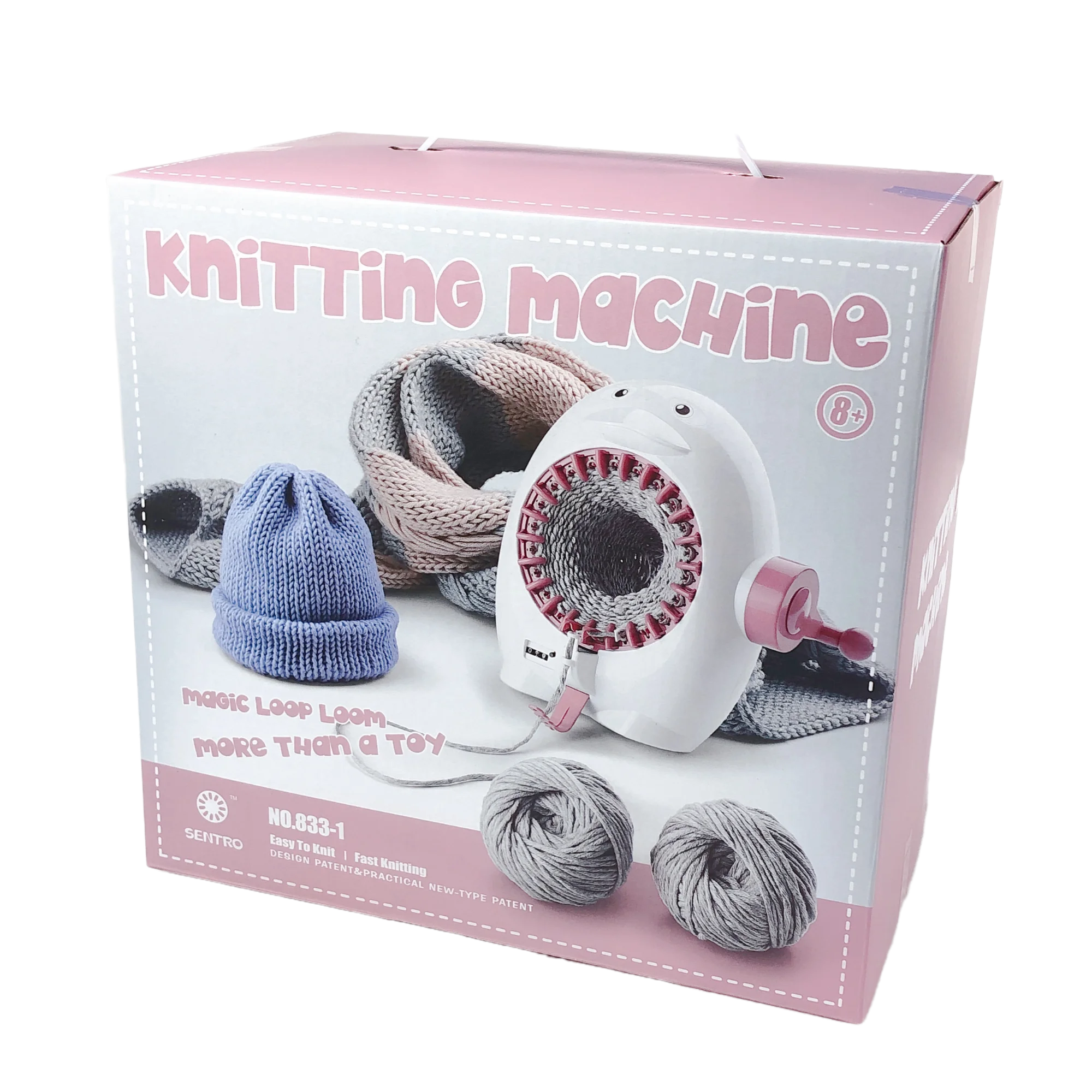 2024 New Sentro Parent Child Toy Plastic Knitting Machine Full Extension Straight Knitting Loom Wool Weaving Toys For Girl