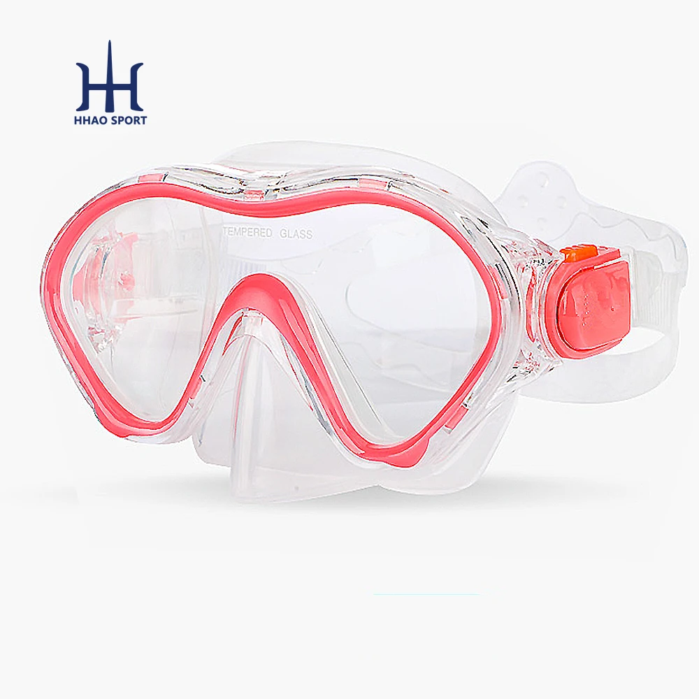OEM Best Rated Single Glass Pink Sporting Goods Snorkel Diving Mask For Kids Children