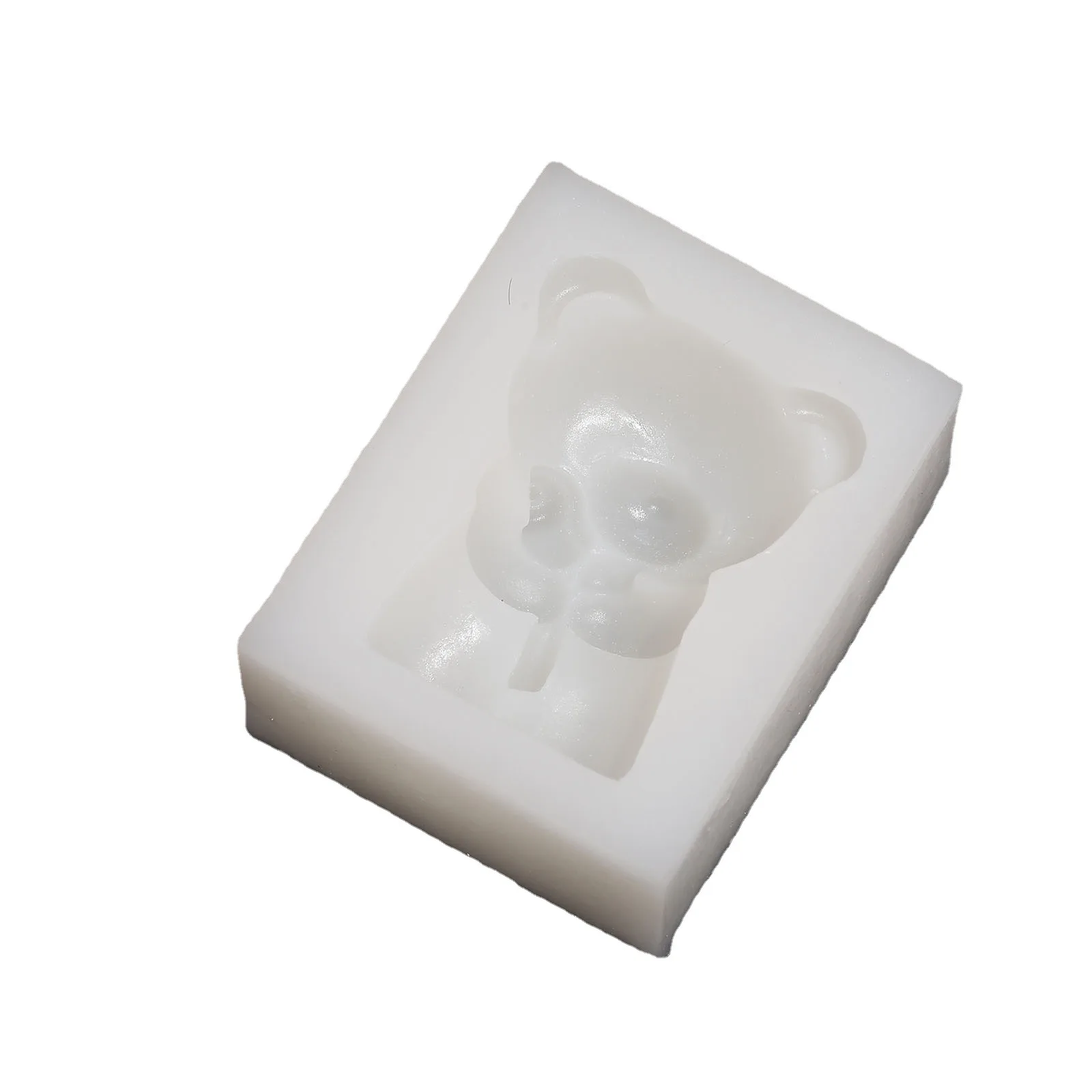 T3014 Bear aromatherapy outlet clip decorative mold DIY car fragrance expansion stone take flower bear silicone mold