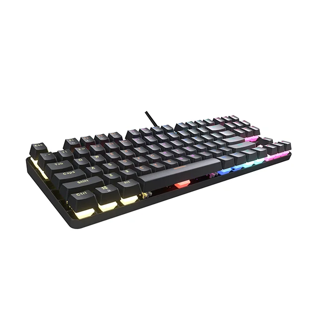 Factory Direct Lapop K12 87 Keyboard Mechanical Laptop Gaming Keyboard USB Wired Light Gamer Mechanical Keyboard