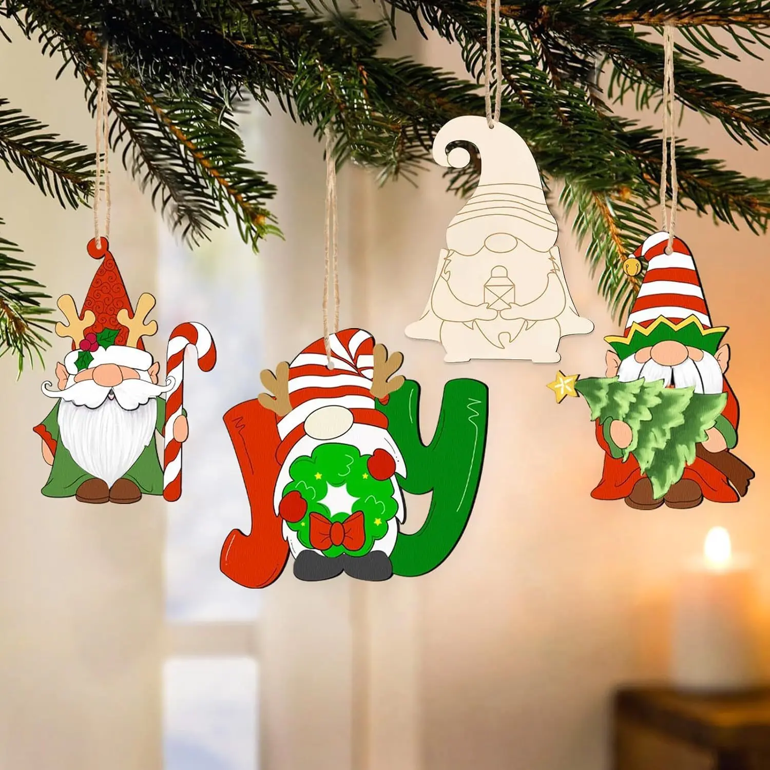 Wholesale Wooden Christmas Ornaments Unfinished Wooden Elves for DIY Craft and Home Decor Dropshipping
