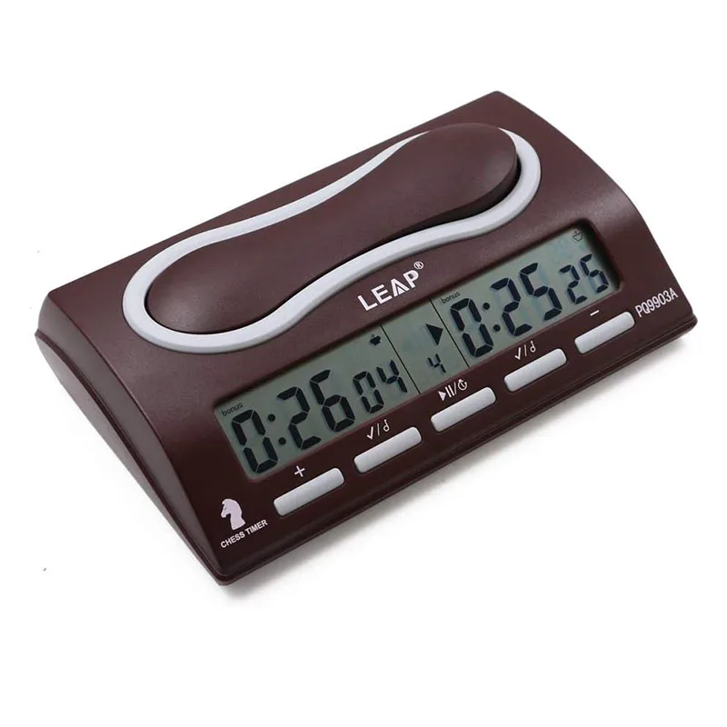 LEAP Professional Digital Chess Clock Game Timer Digital Backgammon Set Wooden Digital Timer Switch