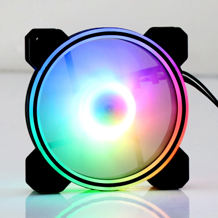 Factory Custom RGB FAN 120mm RF Remote Control PC Computer Cooling Fan RGB LED Case Quiet PC Fan