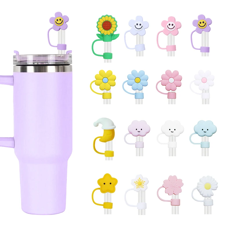 Available could design BPA free Food grade Non toxic Safe 100% full Silicone straw Covers for 8mm 10mm sippy straw hat