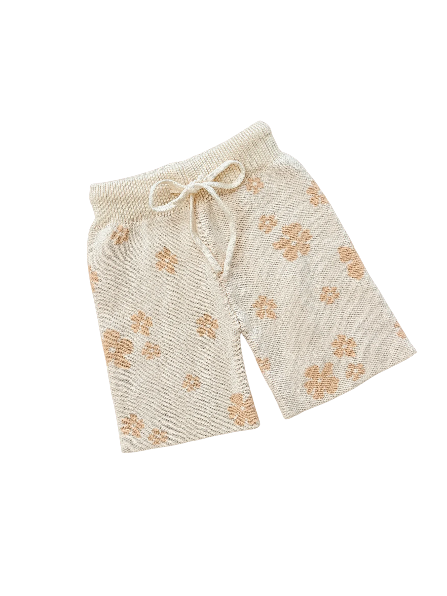 Fashionable 2024 New Designer Chunky Flower Plain Spring Striped 100% Organic Cotton Babi Winter Knit Baby Pants