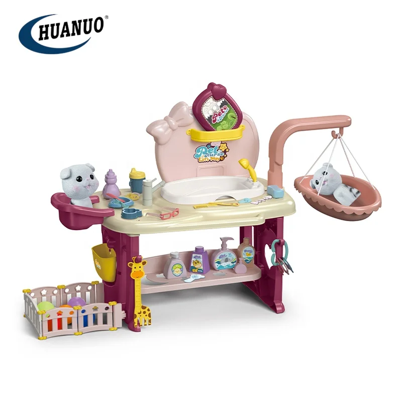 75PCS Kids Pretend Play Toy Doll Care Set Role Baby Pet Nurse Table Doctor