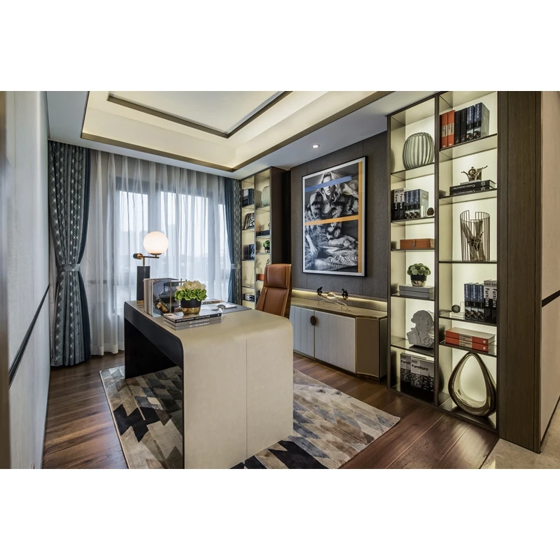 Classical Luxury Solid Wood Villa Bedroom Furniture Design