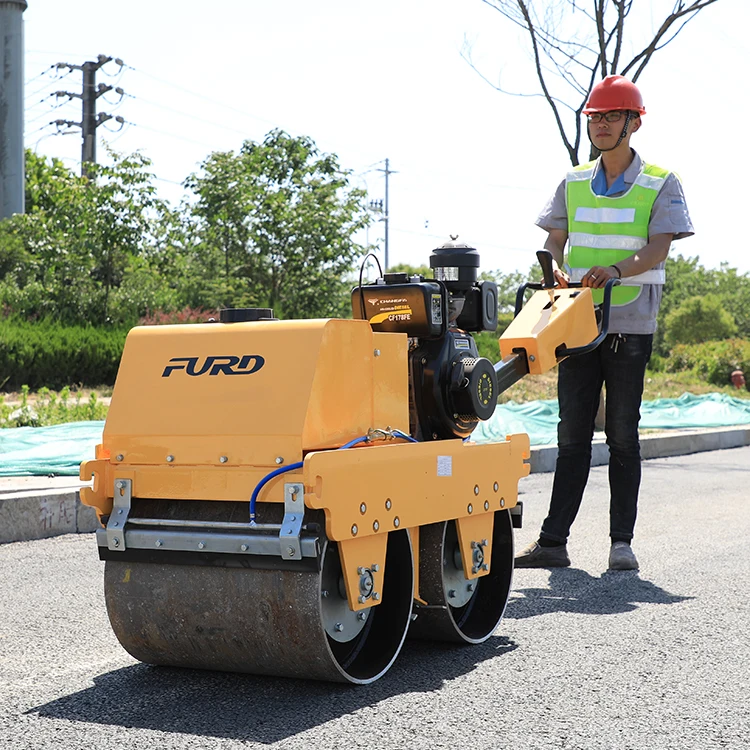 Walking Type Double Wheel 550kg Road Roller With Best Selling Soil Compactors Construction works