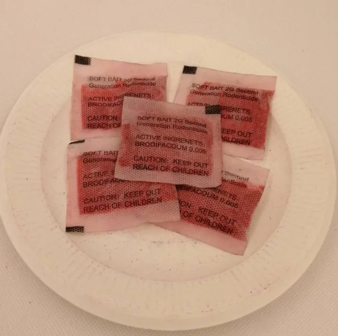 
Rat Poison Rodenticide 0.005% Brodifacoum Paste Pellet Bait 