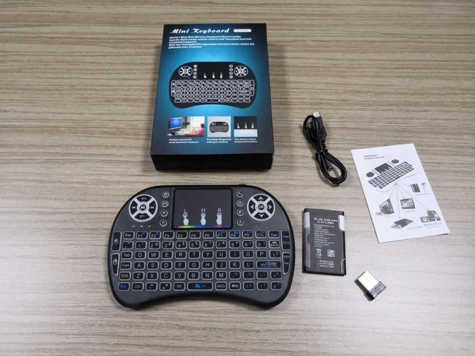 Newest Wireless keyboard 2.4G 7 Colors RGB Backlit Mini Keyboards i8 Backlight keyboards Touch Pad i8 Remote Control for TV BOX