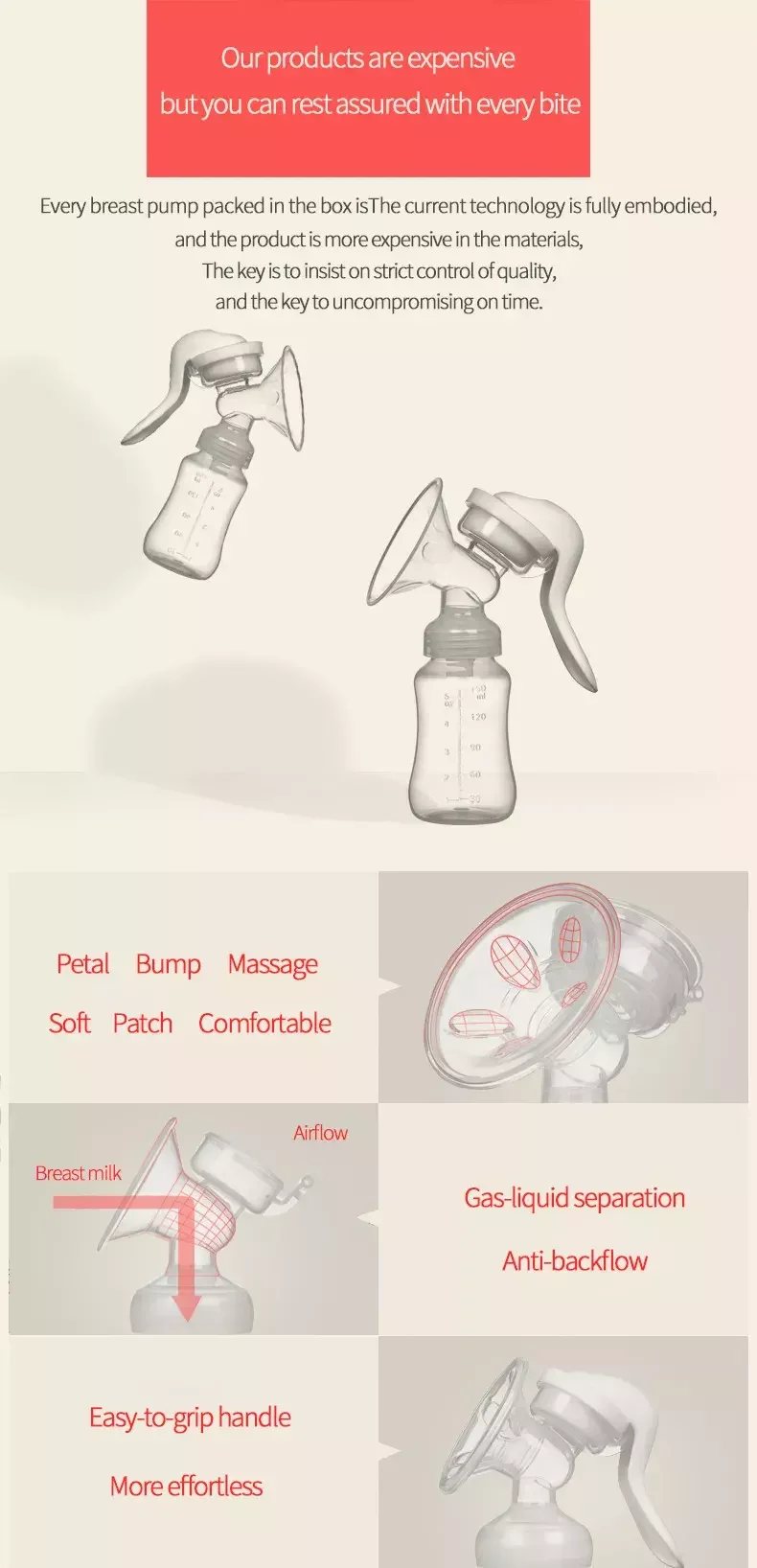 Strong Suction Portable Nipple Milk Collector Comfort Manual Soft Silicone Feeding for Mother Pregnant Women Breast Pump