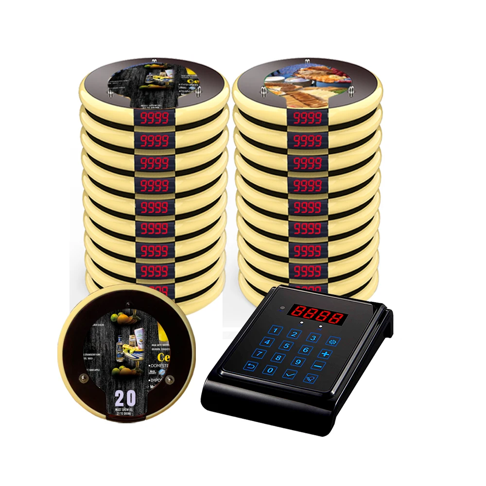 Artom Wireless paging system for restaurant queue pager device vibrating pager oproepsysteem horeca