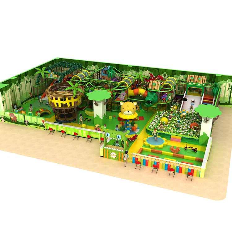 Cowboy Tree House Indoor Playground Rainforest Theme Tree House Coconut Adventure Playground