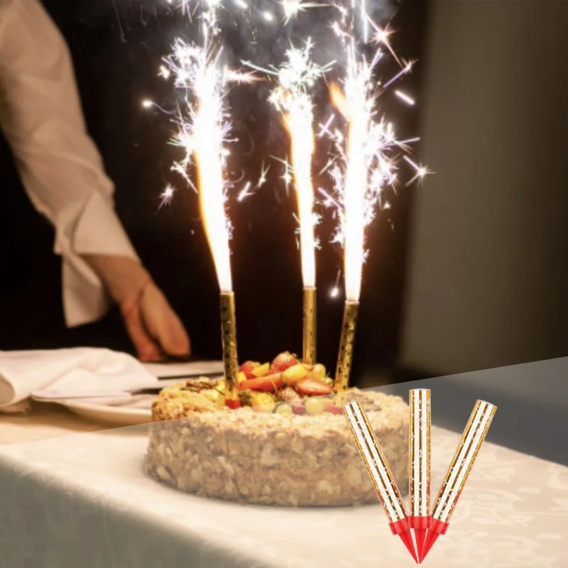 12 15cm cake sparkle fountain candle 15cm indoor sell for birthday party champagne fountain