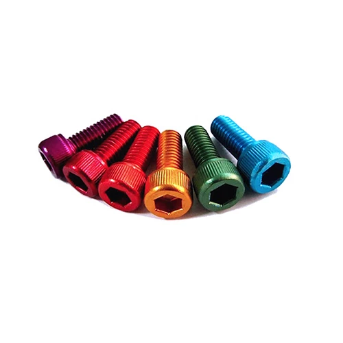 M10 красная анодированная плоская гайка M6 M8 полые титановые болты и