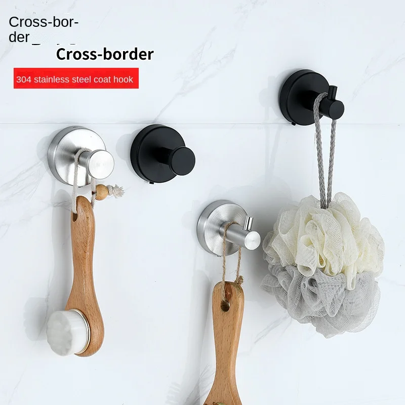 Oem/ ODM Bathroom Factory frosted black towel hook Stainless steel rust resistant bathroom towel single coat hook