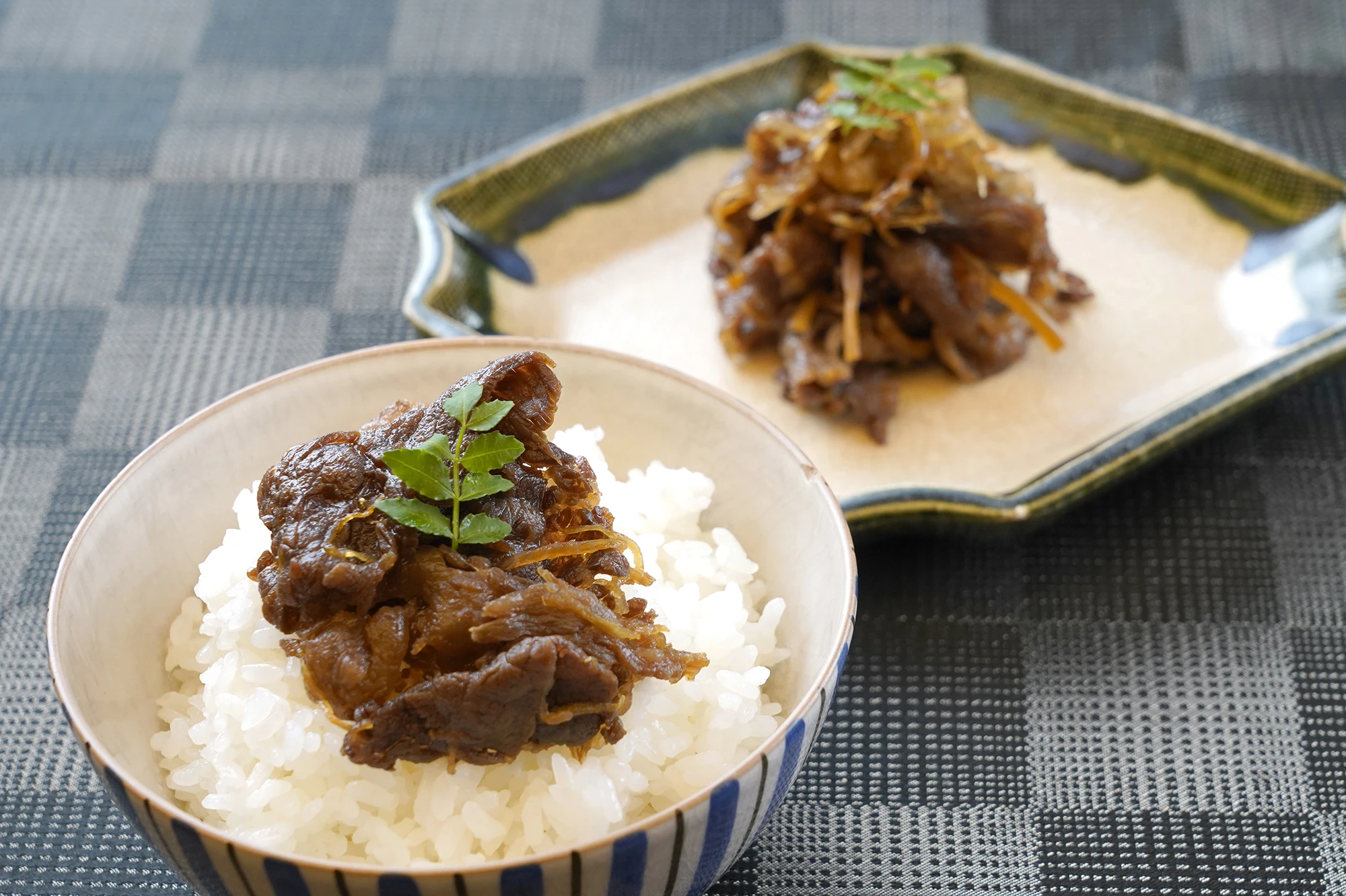 Japanese delicious meat side dishes cooked by professional cooks