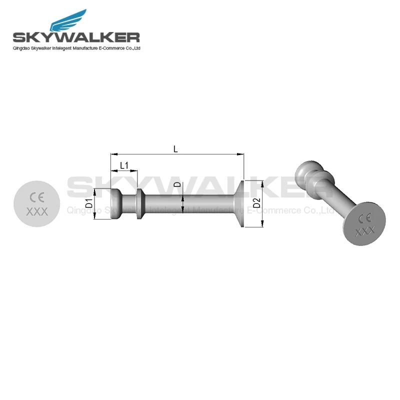 Сборный бетонный двухсторонний подъемный анкер