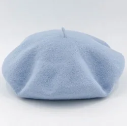 High Quality Fashion Embroidered 100% Wool Beret Hat Berets For Sale Beret Hat Custom Embroidery 100% Wool Cap For Women
