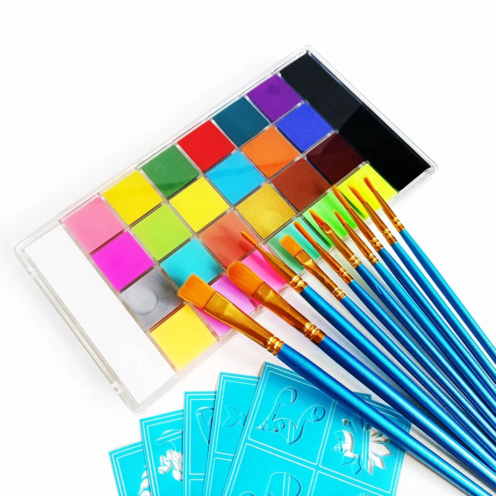 26 Creamy Flash Colors Non-toxic Oil-based Face Body Paint Palette