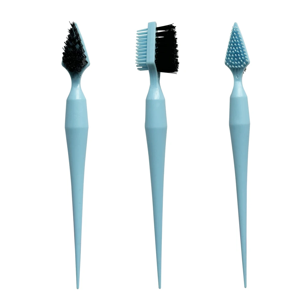 Wholesale custom perfect edge control brush packaging comb cheetah hair edge brush with logo