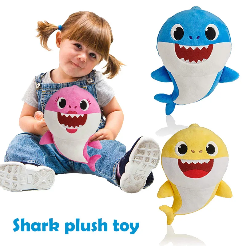 Singing Sharking Baby Plush Music Baby Doll Stuffed Plush Toys Singing English Song Shark Plush