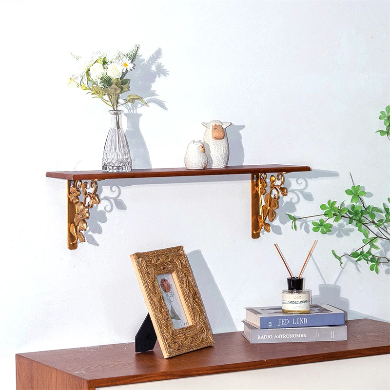 Wall clapboard display wall rack,metal flower holder Wall Mounted Corner Floating Shelves For Bedroom and Home Decoration