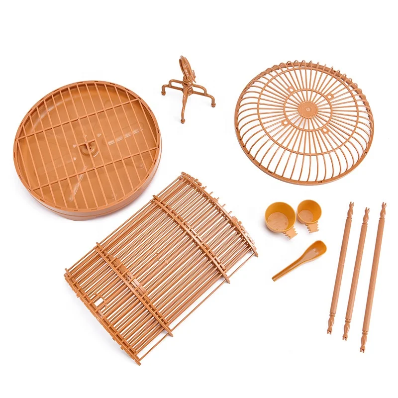 cachorro OEM buy cheapest Diameter 25cm folding canary big small wholesale breeding pet fancy bamboo decorating bird cages