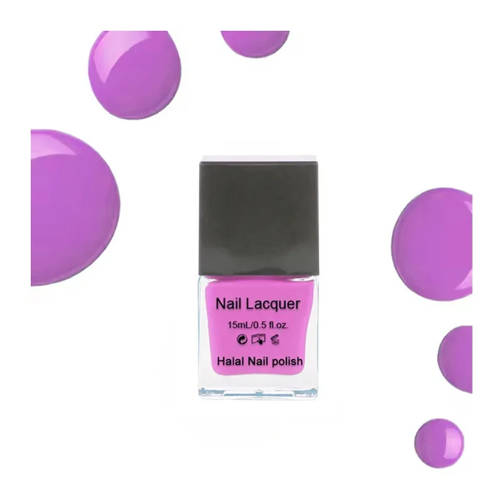 High Quality Halal Water Air Dry Nail Lacquer Healthy Vegan Breathable Nail Paint Private Label Beauty Product