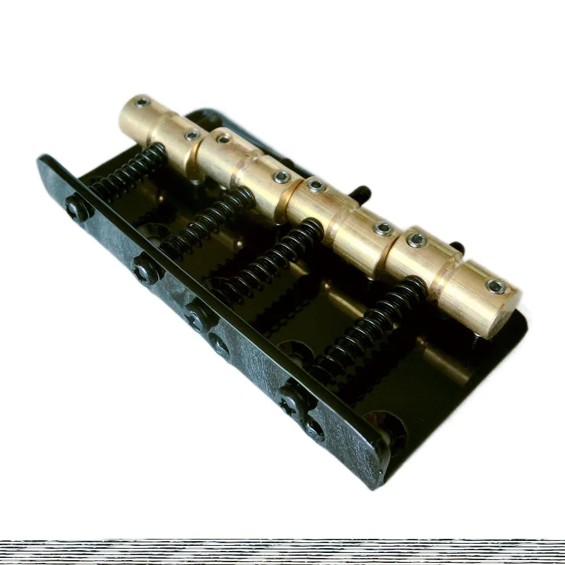 Factory Wholesale Bass Guitar Bridge 4 String Black Color Guitar Bass Bridge with Brass Saddle